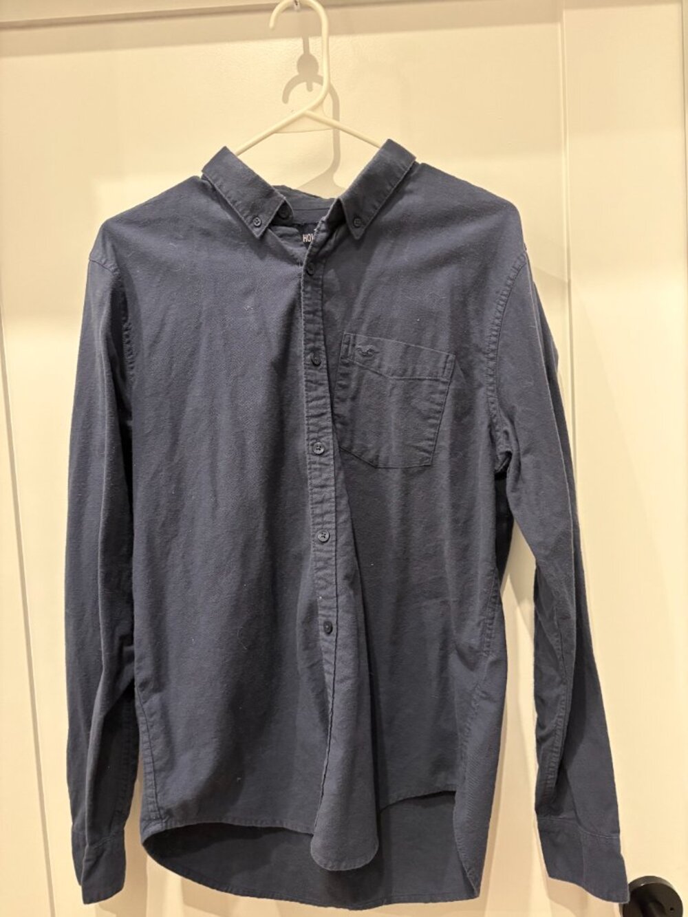 Blue Hollister Epic Flex Button Down, Size Medium